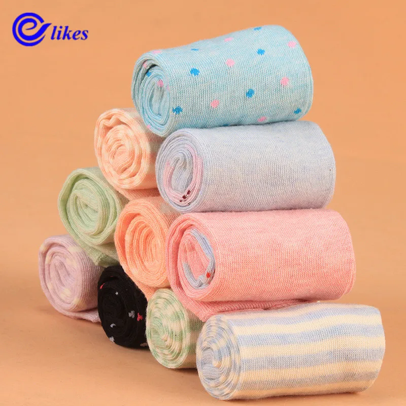 5 парт/лот женские хлопковые носки однотонные Стильные повседневные милые