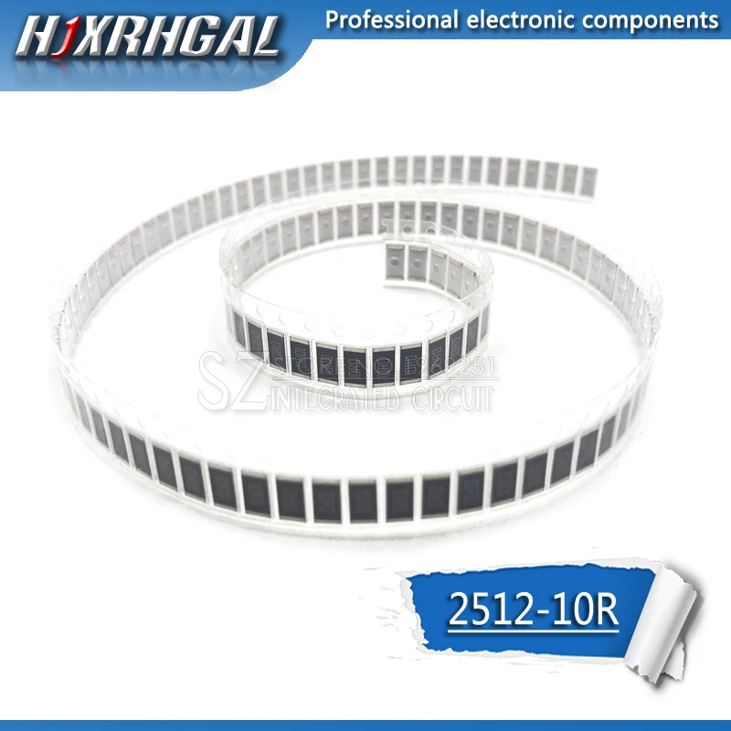 50 шт. 2512 SMD резистор 10 Ом 1 Вт 5% 10R 100 hjxrhgal | Электронные компоненты и принадлежности