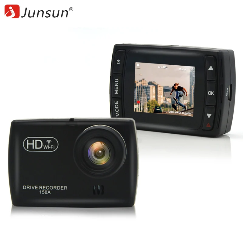 Junsun 1 5 &quotWifi Автомобильный видеорегистратор Камера HD 1080 P синхронный дисплей Dash Cam