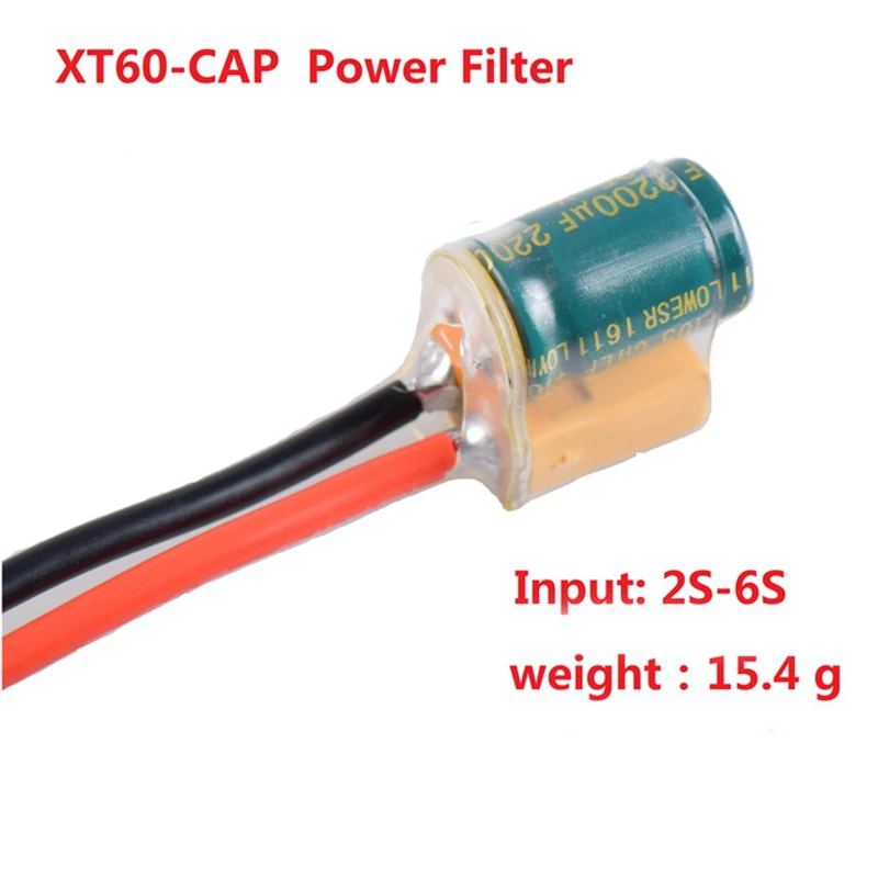 XT60 CAP 2200 мкФ 25V 2 6S Power LC модуль фильтра для контроллера полета VTX модели