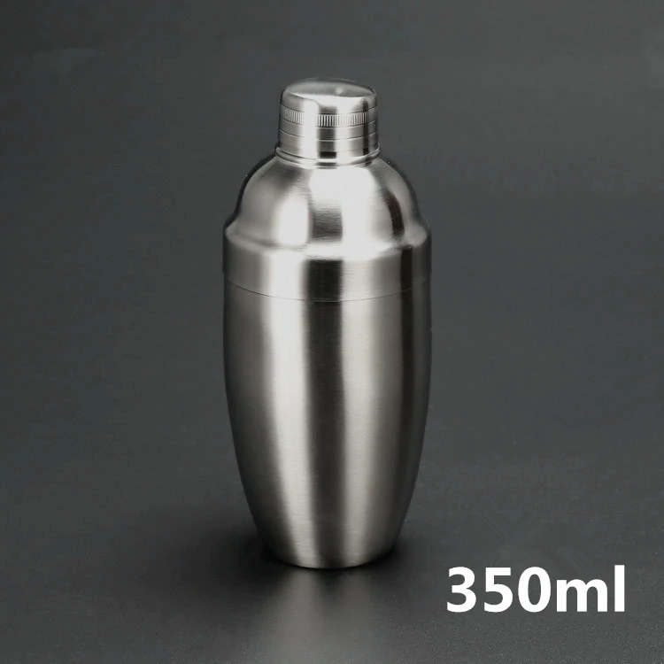 silver 350ml Новое поступление, шейкер для коктейлей из нержавеющей стали, черная бутылка для мартини, инструменты бармена шейкер для напитков 550 мл - Цвет: silver 350ml