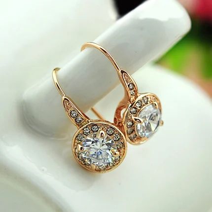 Серьги MOONROCY с фиолетовыми кристаллами желтое кольцо из кубического циркония опт