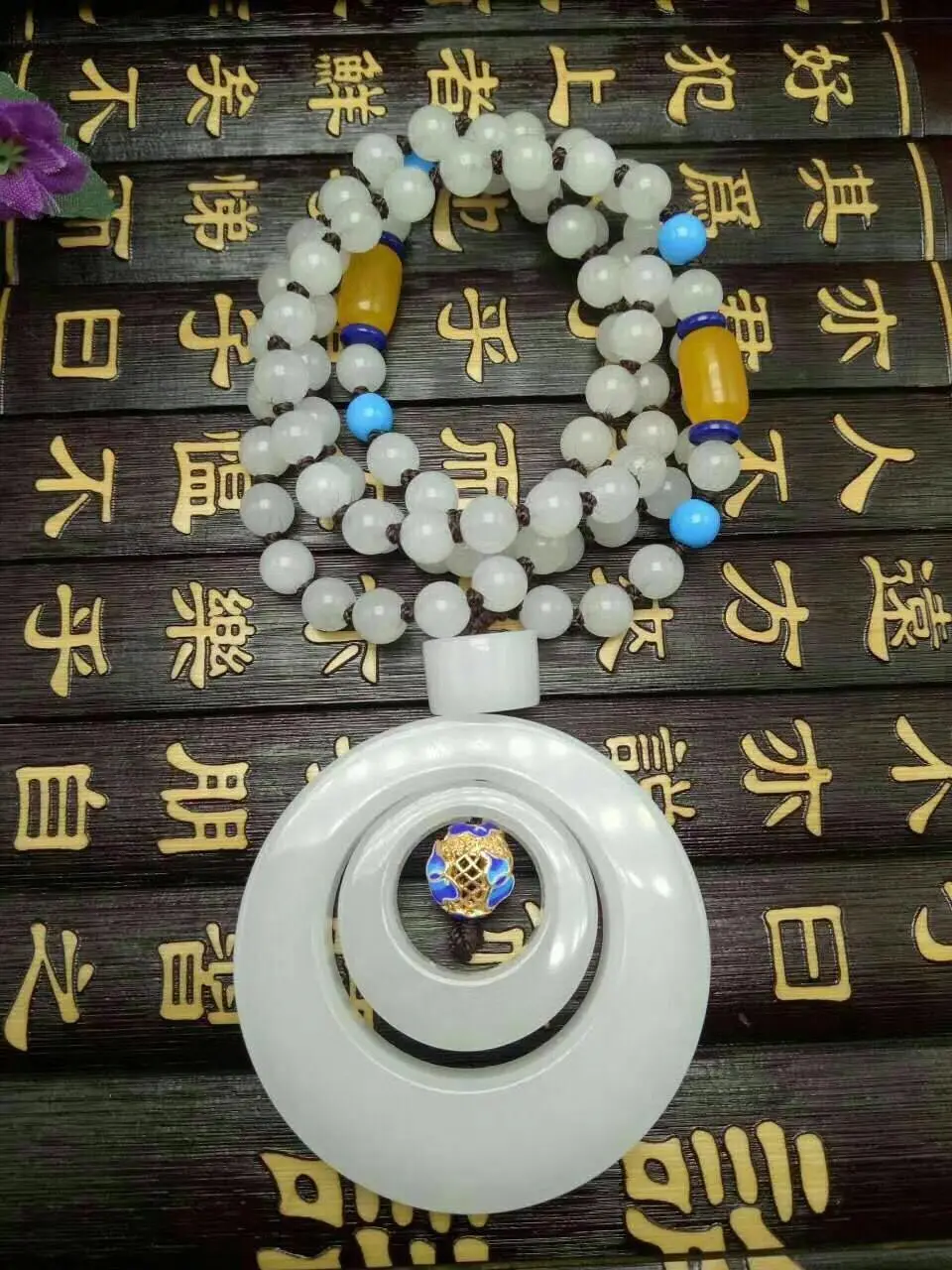 Природная красота hetian нефритовый белый кулон с застежкой на защелке | Украшения и