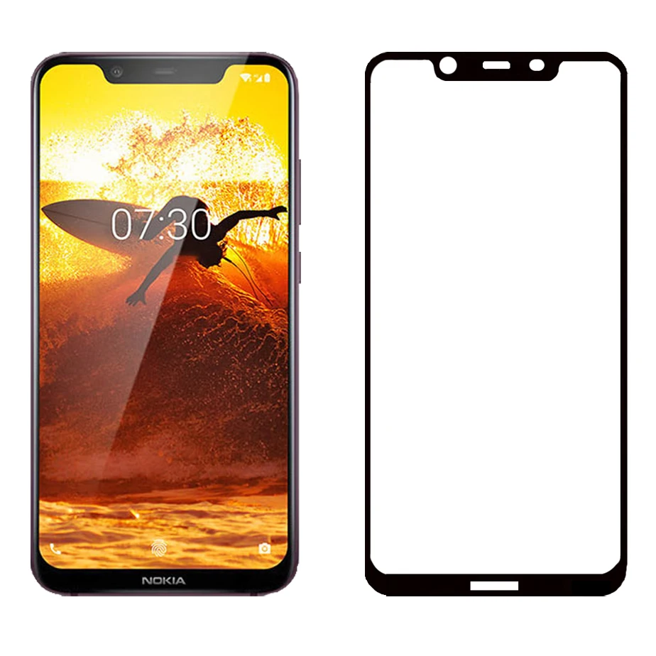 2.5D 9H высококачественное закаленное стекло для NOKIA 8 1 полное покрытие Защитная
