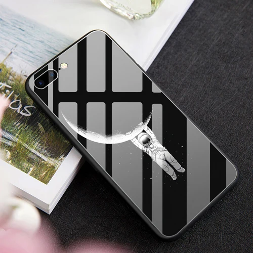 4399 Роскошные DIY для iphone 7 8X10 Plus 6s 6 Капа пользовательский космический астронавт чехол из закаленного стекла для телефона для iphone 11 Pro XS чехол для MAX XR - Цвет: 4399