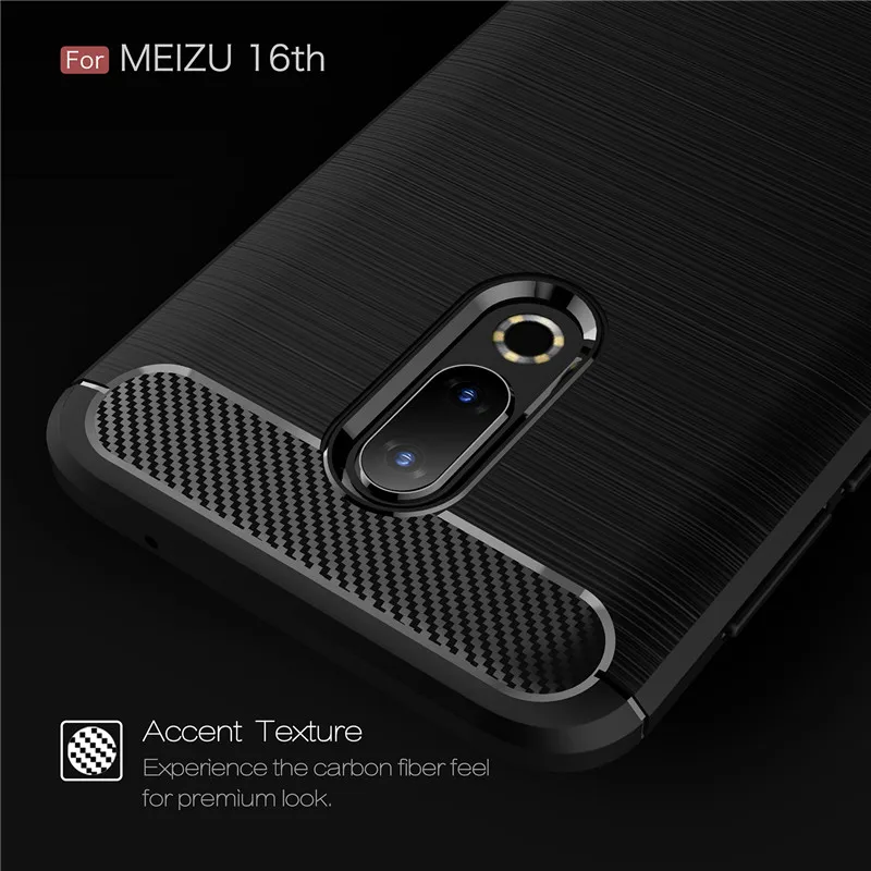 Meizu 16th Case Cover Shockproof Silicone Brushed Phone Bumper Back For 16 Mobile Fundas 6.0&quot[ |