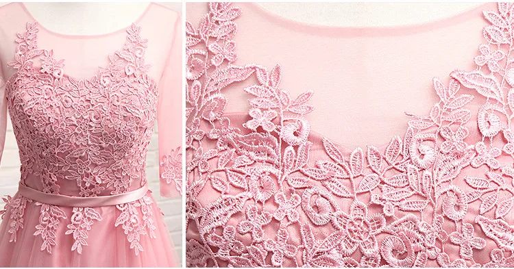 Элегантные пыльно розовые платья для подружек невесты кружевные аппликации с