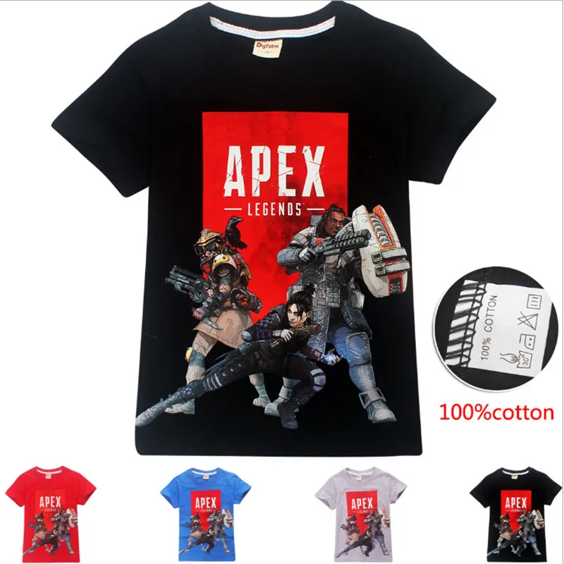 Apex Legends game/футболка для мальчиков футболки с короткими рукавами детские принтом