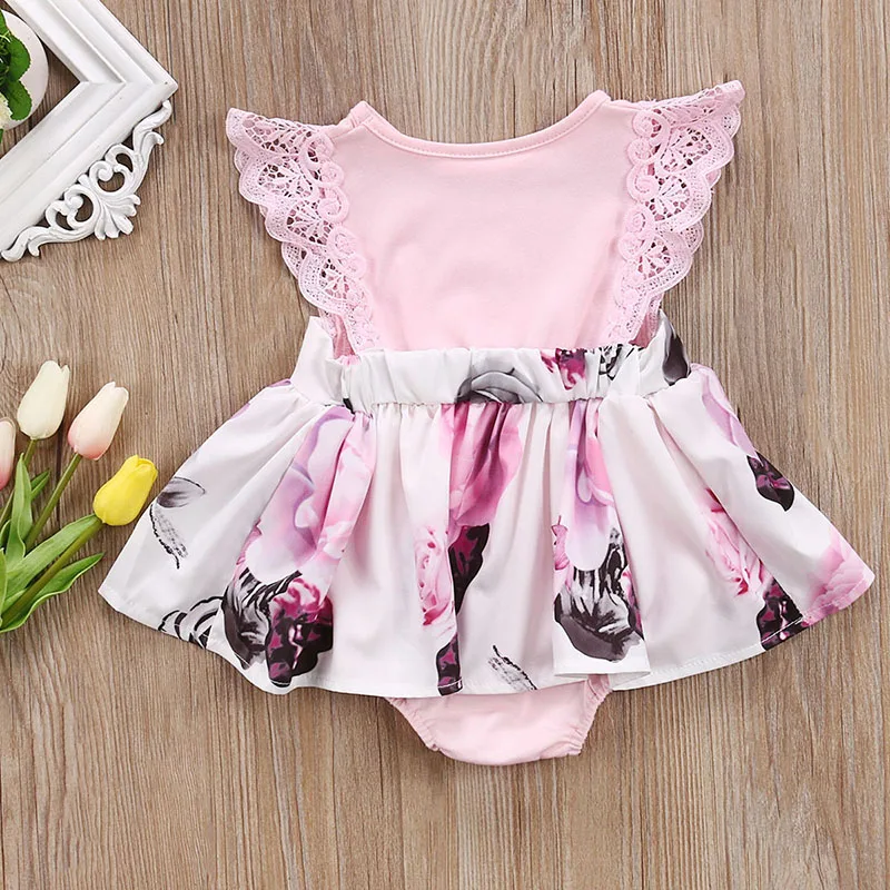 Одинаковая одежда для всей семьи маленьких сестер кружевное платье с цветочным