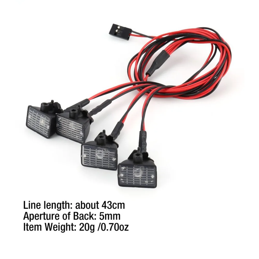 4 Светодиодный Фонари абажура Roof поисковый фонарь 1/10 1/8 Traxxas HSP Redcat RC4WD Tamiya осевой