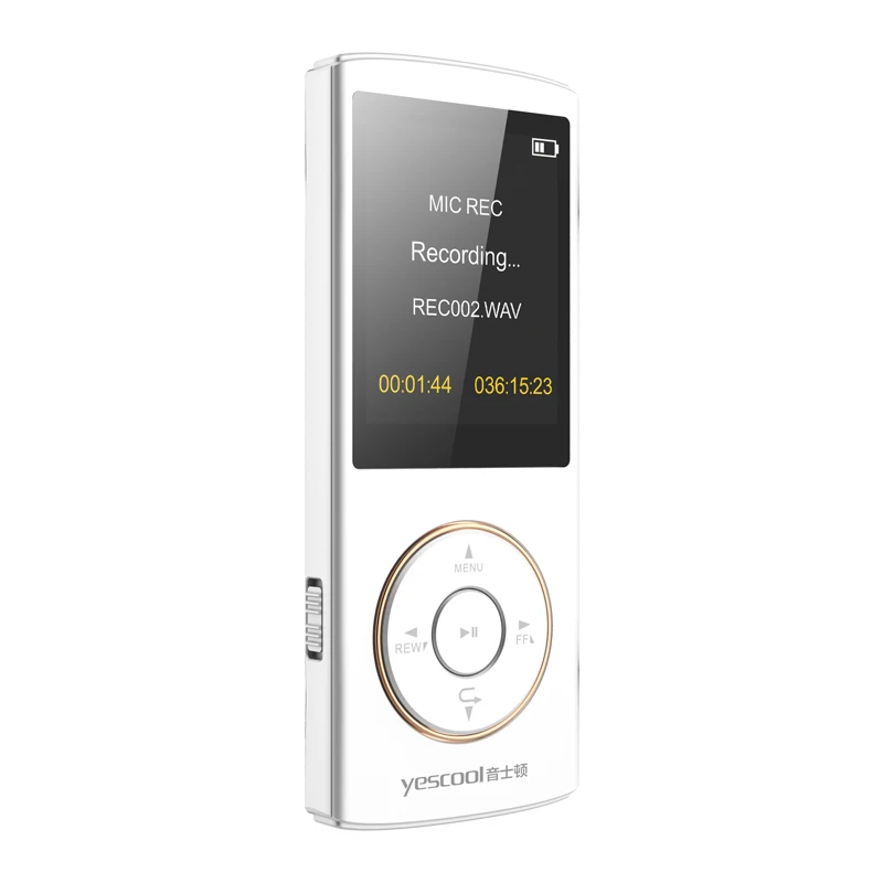 Белый Yescool X1 8GB Профессиональный Портативный Цифровой диктофон Диктофон fm-радио электронная книга HIFI MP3 фото видео плеер - Цвет: Белый