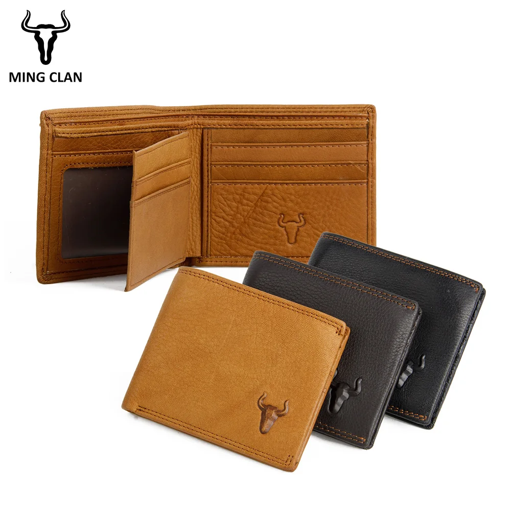 Genuine Leather Wallet Men Small Coin Purse Male Cuzdan Wallets Portomonee Mini Slim Perse PORTFOLIO Vallet Card Holder Rfid