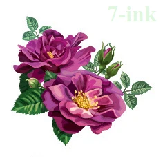 

CC 20 6X6cm маленькая цветная фиолетовая Цветочная Татуировка Камелия Временные татуировки наклейка водостойкая поддельная тату для женщин