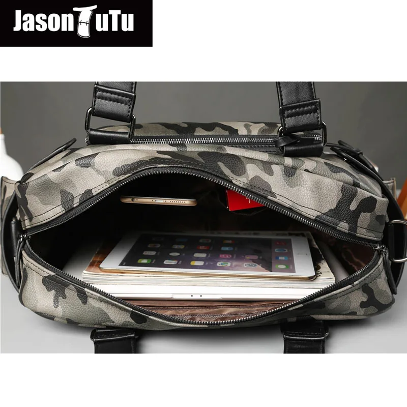 JASON TUTU для мужчин Топ из искусственной кожи Сумка повседневная мужская дорожная