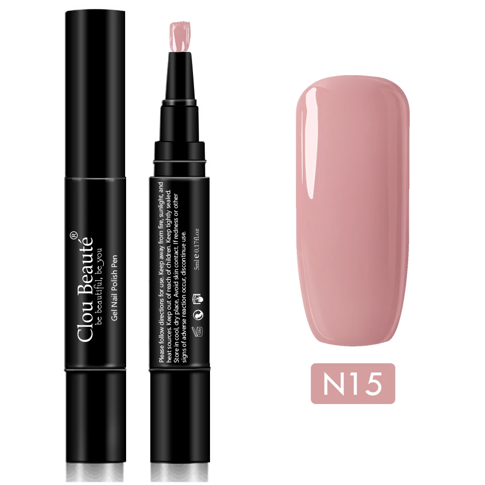 N15 Clou Beaute 60 чистых цветов гель лак для ногтей ручка paznokcie Маникюр УФ-гель для ногтей Гибридный гель лак для ногтей набор гель-краски - Цвет: N15