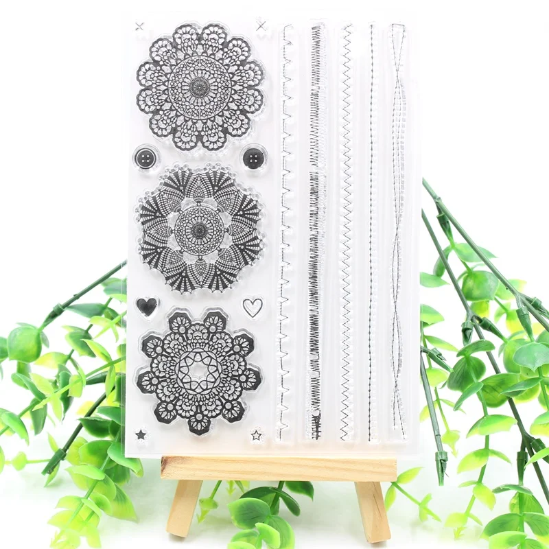 Прозрачный силиконовый штамп мандалы ZFPARTY для скрапбукинга/фото декоративная