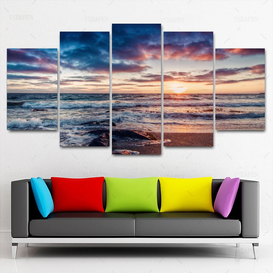 

HD print olieverf Film modulaire foto Scenery poster kind room decor woondecoratie 5 stks canvas art z376