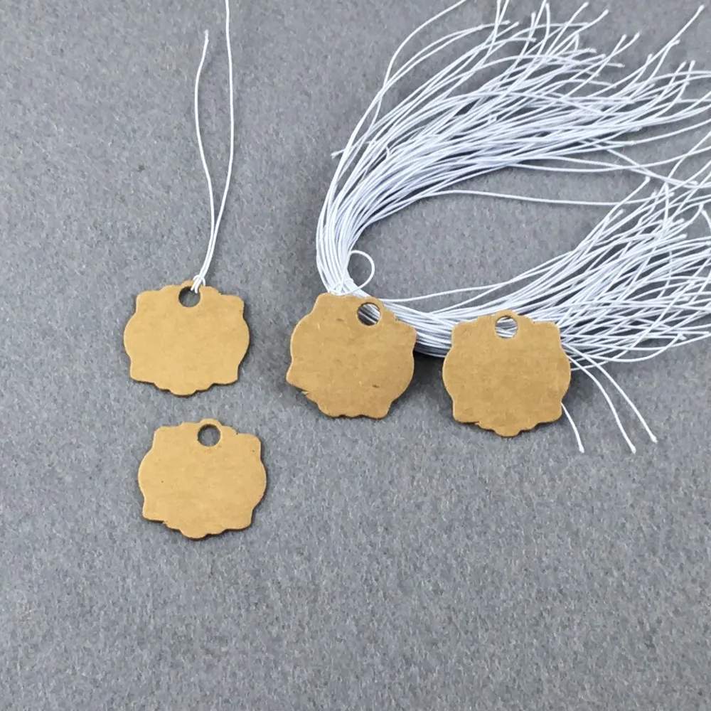 500 шт. 3*3 см ярлыки для упаковки из крафт-бумаги + струн сделай сам бумаги