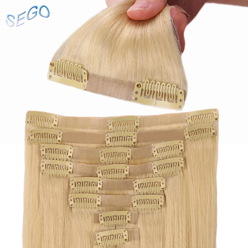 SEGO 16-2" 90-110 г, Пряди человеческих волос для наращивания бесшовные ленты ПУ могут варьироваться в зависимости от пожеланий клиента в Non-несекущиеся бразильские вьющиеся волосы Remy 8 шт./компл. Однотонная одежда