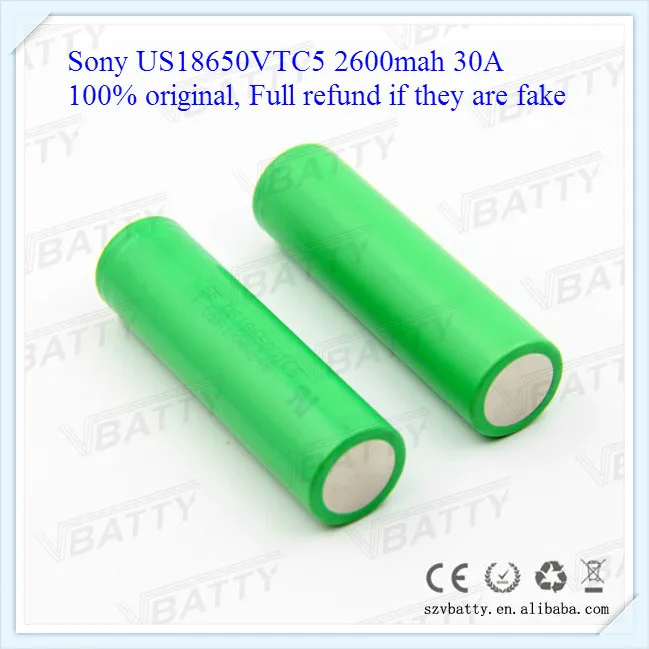 Для sony US18650VTC5 vtc5 2600mah 30a 18650 Аккумулятор Перезаряжаемый 3,7 v для электроинструментов, электронные сигареты(1 шт