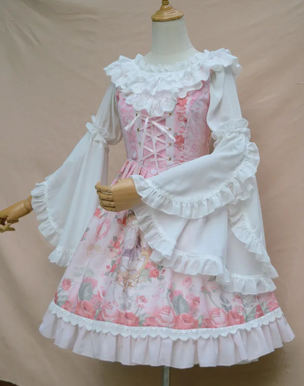 Шикарный Новый шифоновый топ с длинными расклешенными рукавами шифоновая блузка