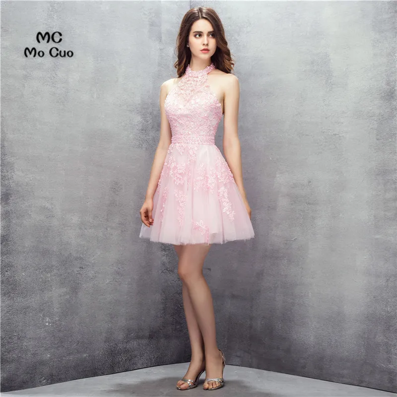 Элегантное 2019 Короткое Платье Для Школьного бала кружево с аппликацией из