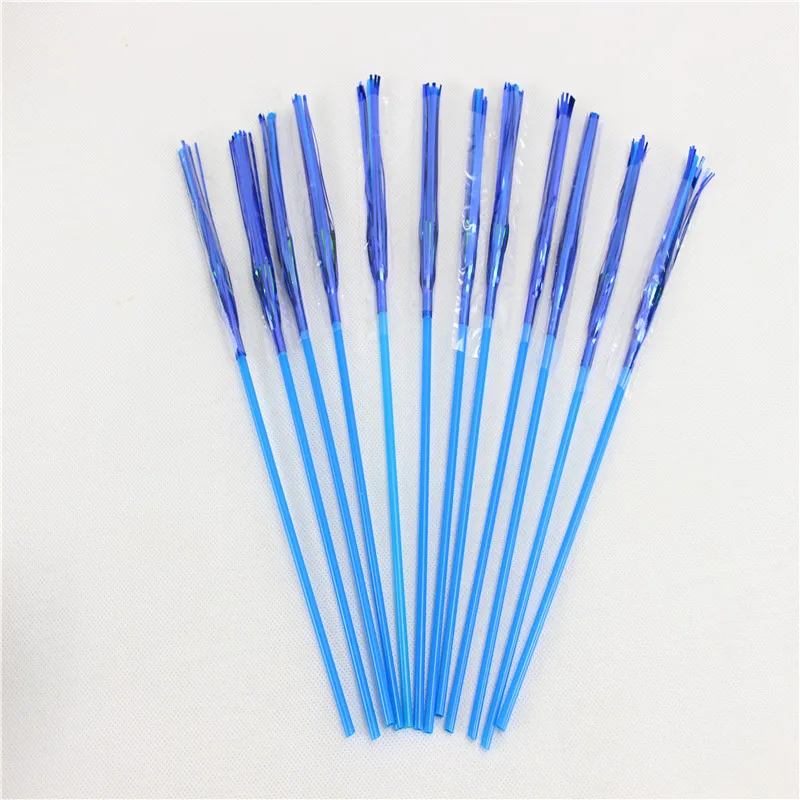 10 packs of tin foil pendant blue straws party decoration cocktail drink straw | Дом и сад