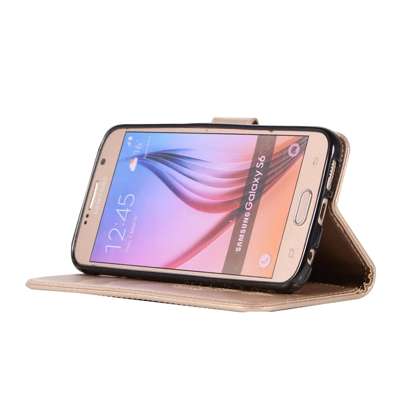 Чехол Etui для Samsung Galaxy S6 Роскошный кожаный бумажник с совой откидной duos G9200 G920f G920