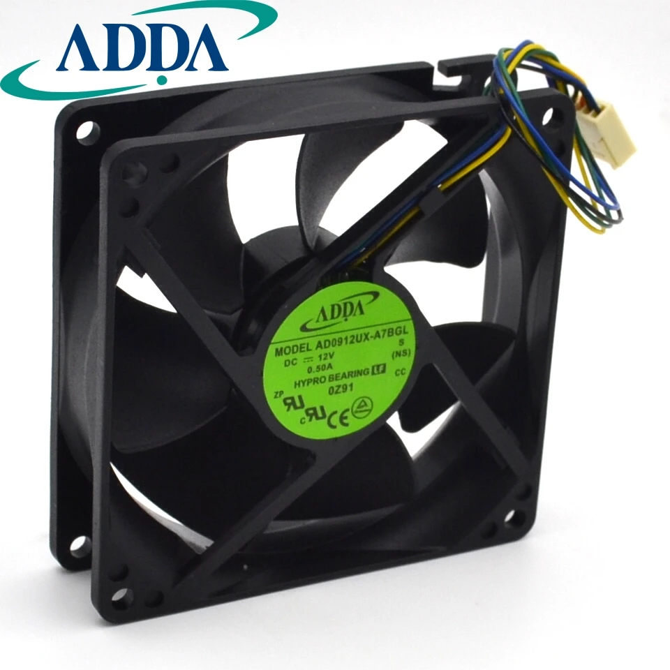 92 мм (90 мм) с PWM 12V вентилятор новый бренд для ADDA AD0912UX A7BGL 9225 3900 об/мин 50CFM Процессор