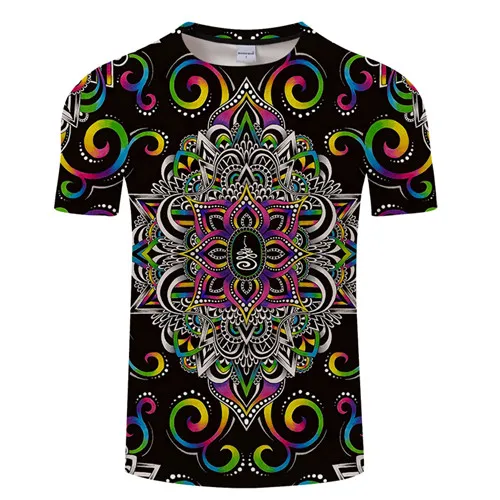 TX397 Harmony Magic By Brizbazaar арт мужские 3D Принт футболки цветок жизни Футболка мужская женская брендовая футболка лето с коротким рукавом Drop Shi - Цвет: TX397