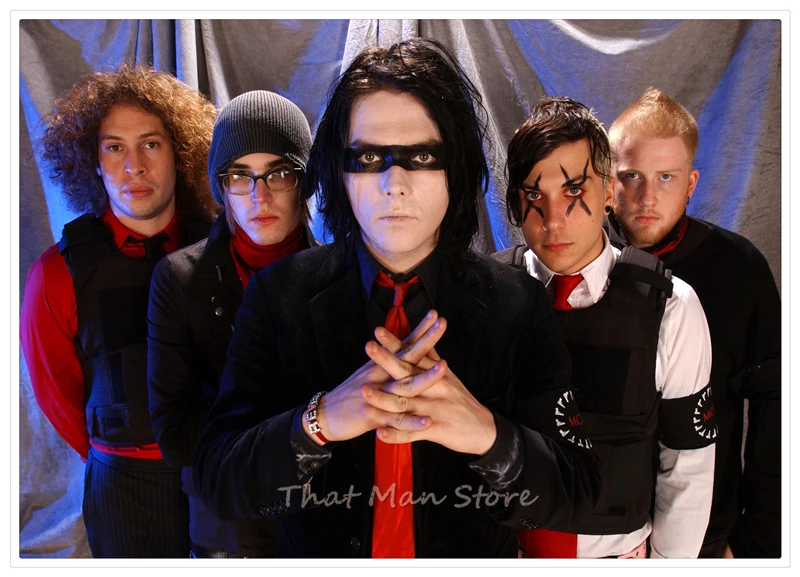 My Chemical Romance Американский панк-рок-группа ВИНТАЖНЫЙ ПЛАКАТ белая крафт-бумага ретро кафе домашний декоративный настенный плакат 42*30 см - Цвет: Небесно-голубой
