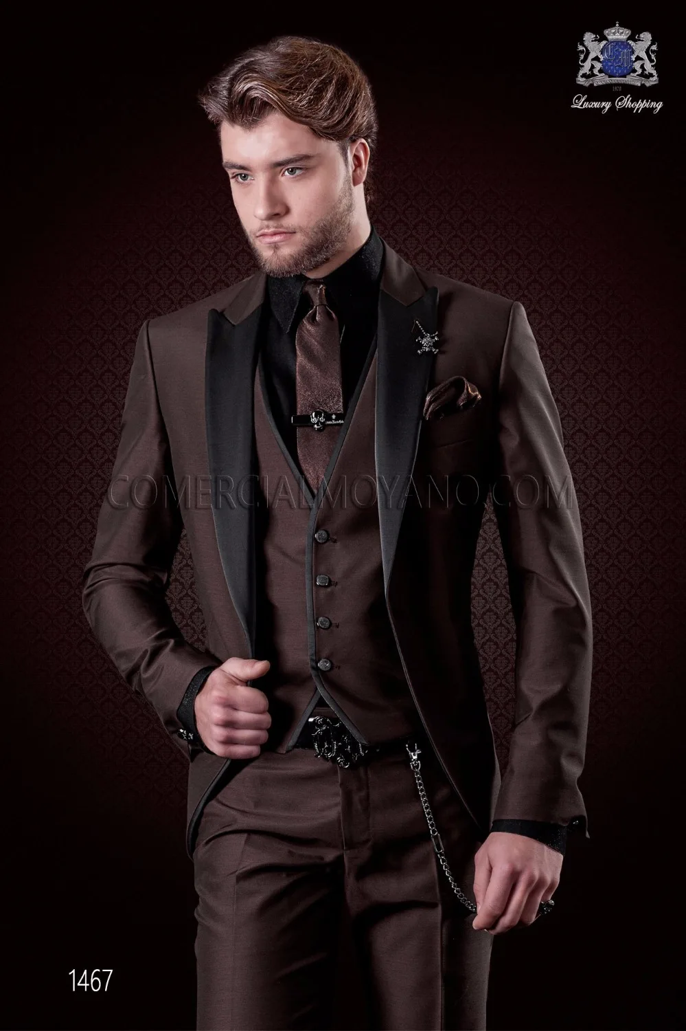 

Latest Coat Pant Designs Brown Italian Men Suit Slim Fit 3 Piece Tuxedo Gentle Custom Suits Groom Prom Blazer Terno Masuclino 65