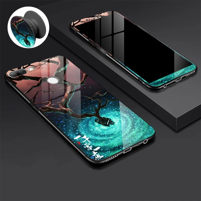 Чехол из закаленного стекла для Huawei Honor 10, чехол с рисунком из мультфильма, закаленное стекло, Защитная крышка для Huawei Honor 9 Lite Mate 10 Lite, чехол
