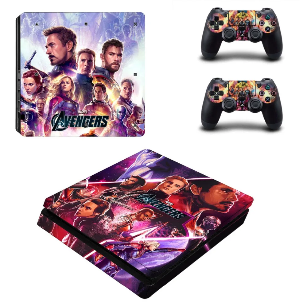 Виниловая наклейка для консоли Playstation 4 и 2 контроллеров PS4 Slim Skin | Электроника