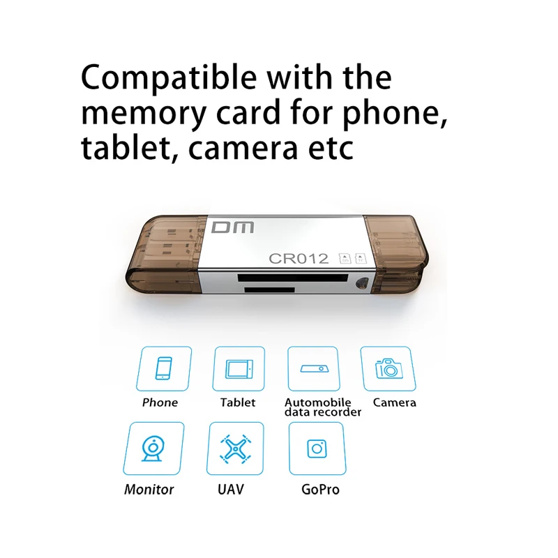 DM CR012 кардридер USB 3 0 SD/Micro SD TF OTG Смарт карта памяти адаптер для ноутбука Тип C