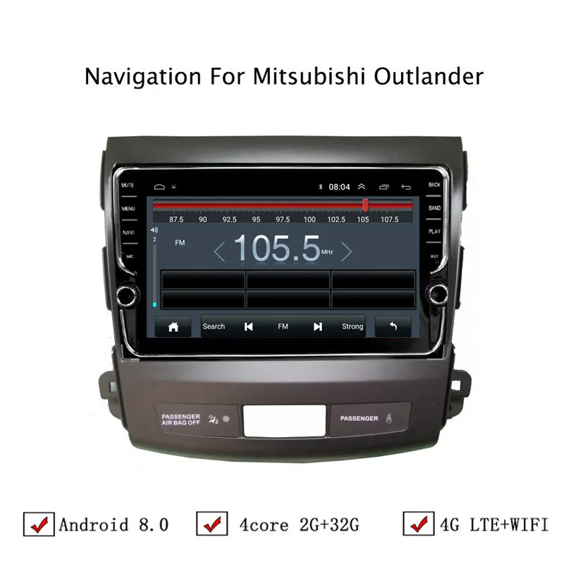 9 &quotAndroid 6 0/8 1 Автомобильная dvd навигационная система для Mitsubishi Outlander 2006 2007 2008 2012