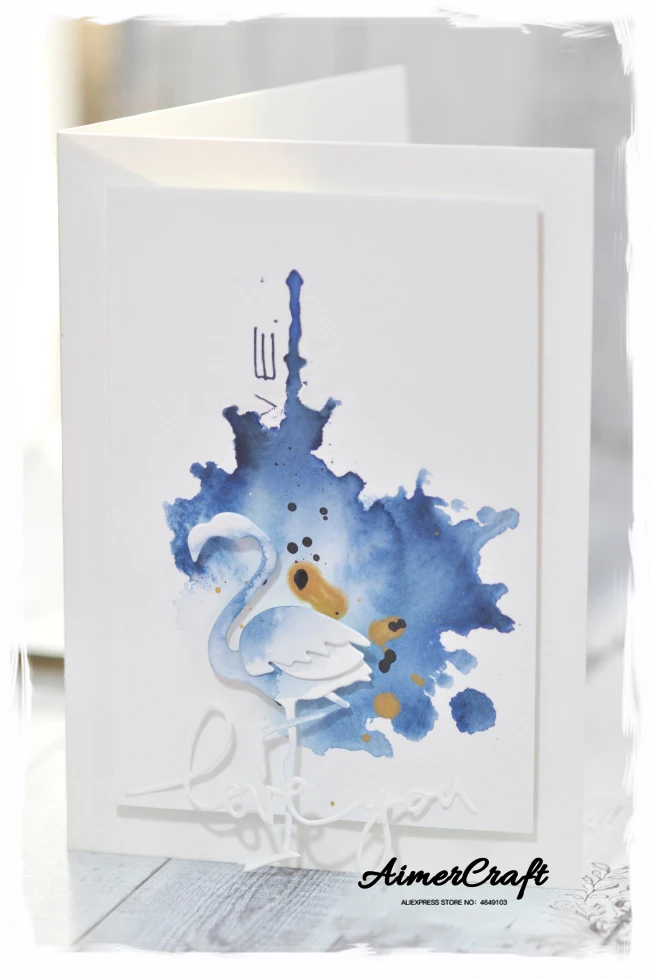 Металлические Вырубные штампы в виде фламинго животных для бумаги сделай сам