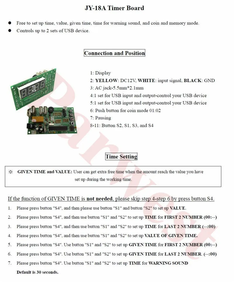 JY-18A USB таймерная плата с таймером для usb-устройств и геймпада Xbox 360