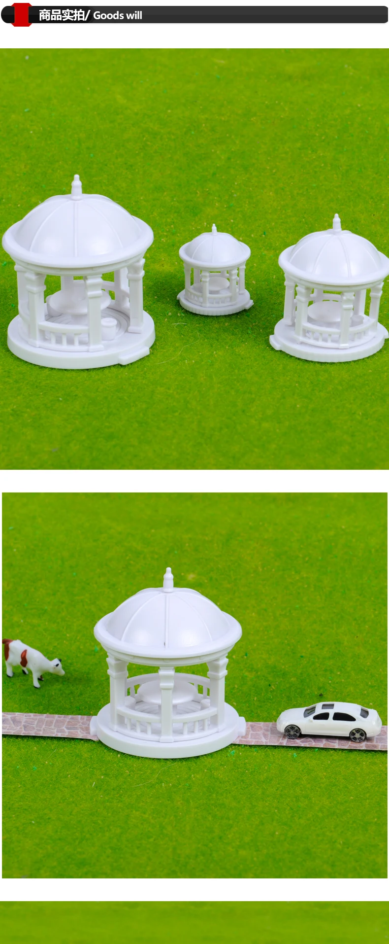 2шт модель павильона Gloriette китайская конструкция 1: 75 1:100 1:150 модель поезда HO N масштабное железнодорожное моделирование
