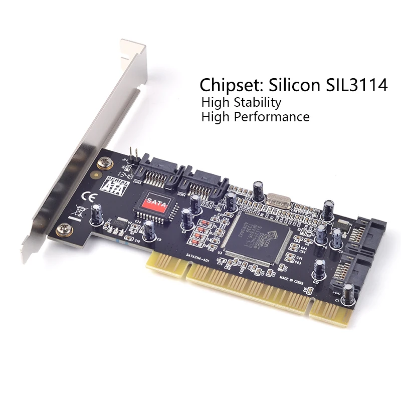 4 порта SATA 1 0 PCI адаптер чип силиконовый SIL3114|port sata|4 port satapci adapter |