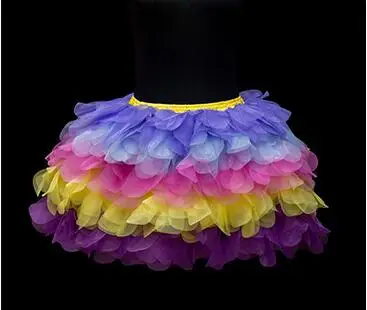 Colorful 14 Юбка для танцев радужного цвета, бальное платье с высокой талией, фатиновая юбка-пачка, мини-юбка, сексуальная женская юбка для взрослых, Faldas Saias Femininas - Цвет: Colorful 14
