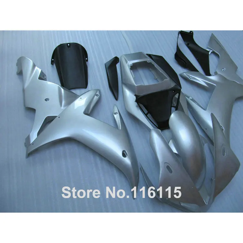 

Комплект обтекателей из АБС-пластика для YAMAHA 2002 2003, комплект обтекателей черного и серебряного цвета, литье под давлением YZF R1 02 03 YZ15