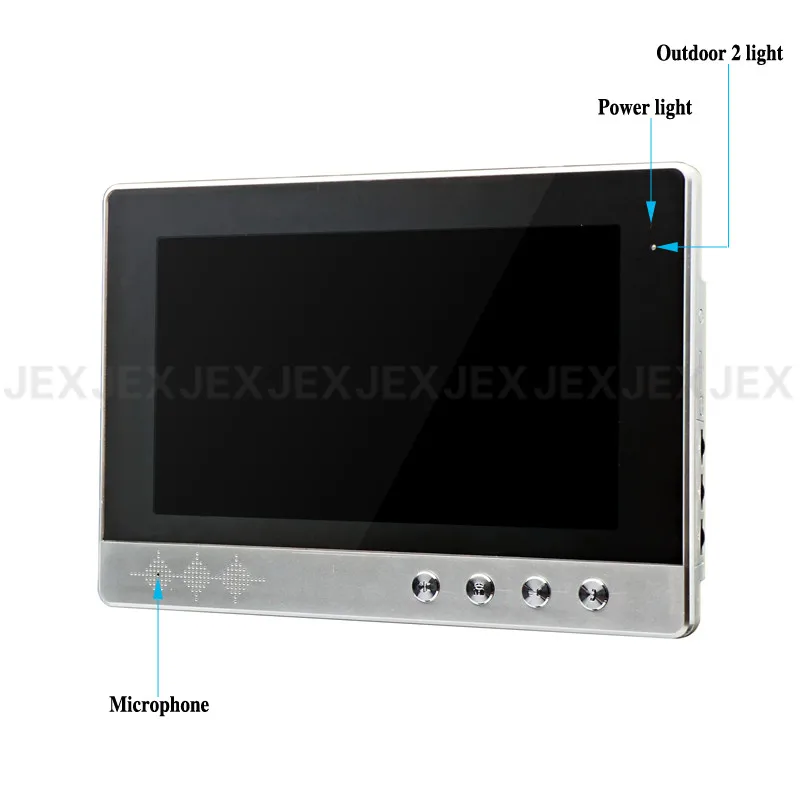 JEX 10 ''цветной ЖК экран видео дверной звонок Домофон динамик Комплект домофона
