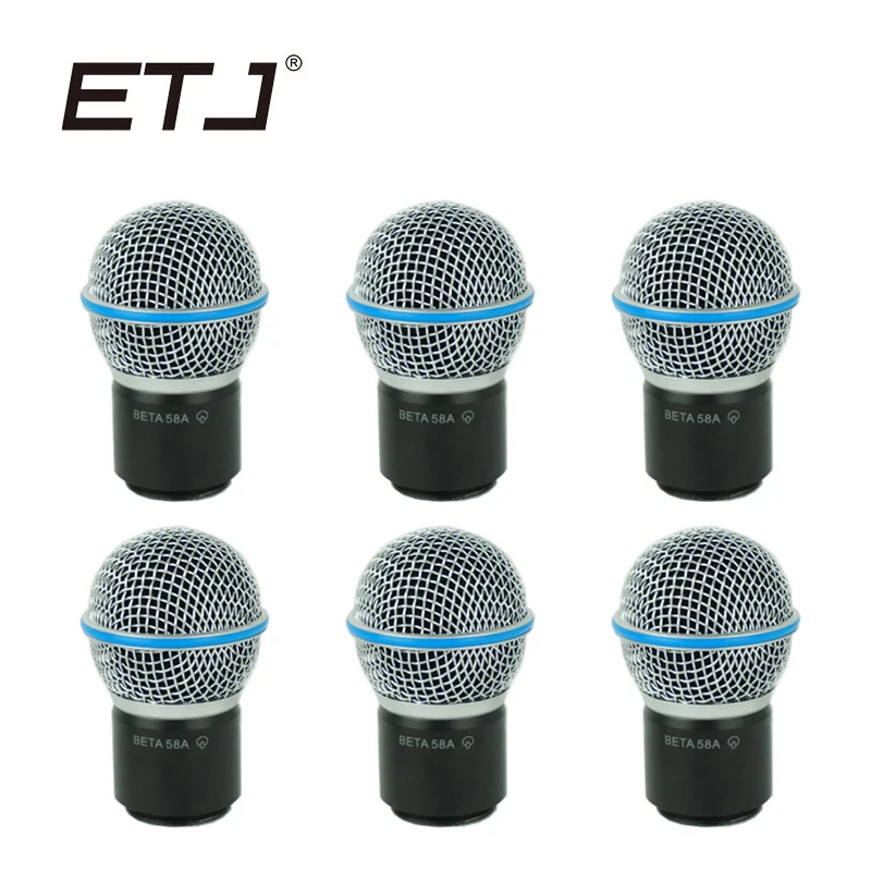 

6 Pcs Beta58 Replacement Head Dynamic Wireless Microphone