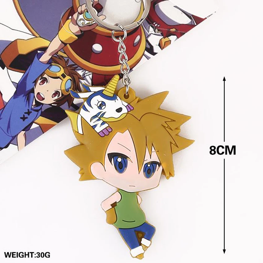 Digimon Adventure ишида Ямато кулон габумон и двусторонний аниме брелок для ключей кукла