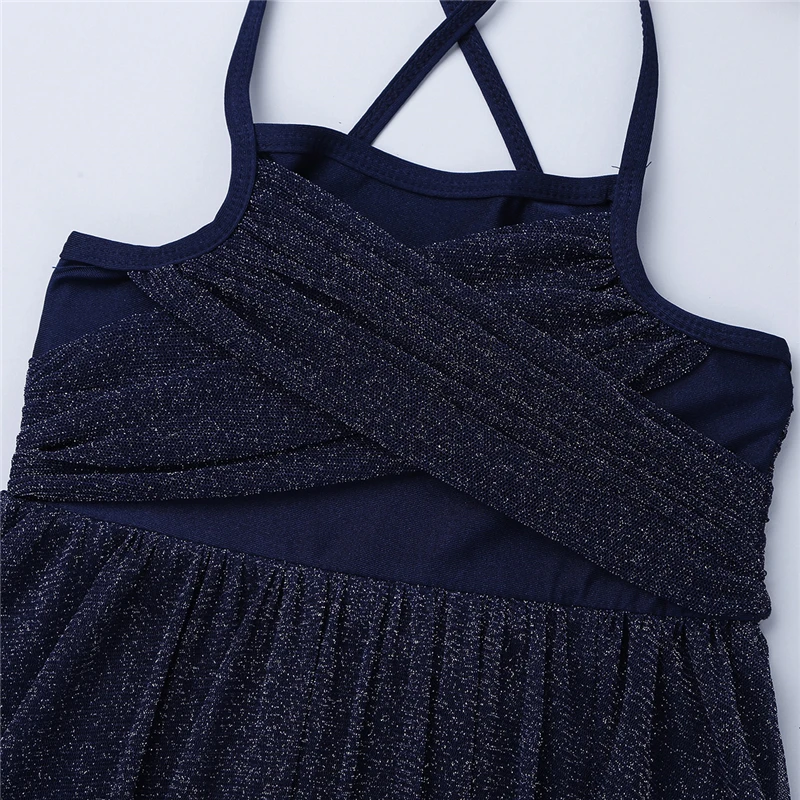 Teen Girls Mesh Glittery Ballet Tutu Dress Latin Dance Leotard Gymnastics Ballerina Party Kids Wear | Тематическая одежда и