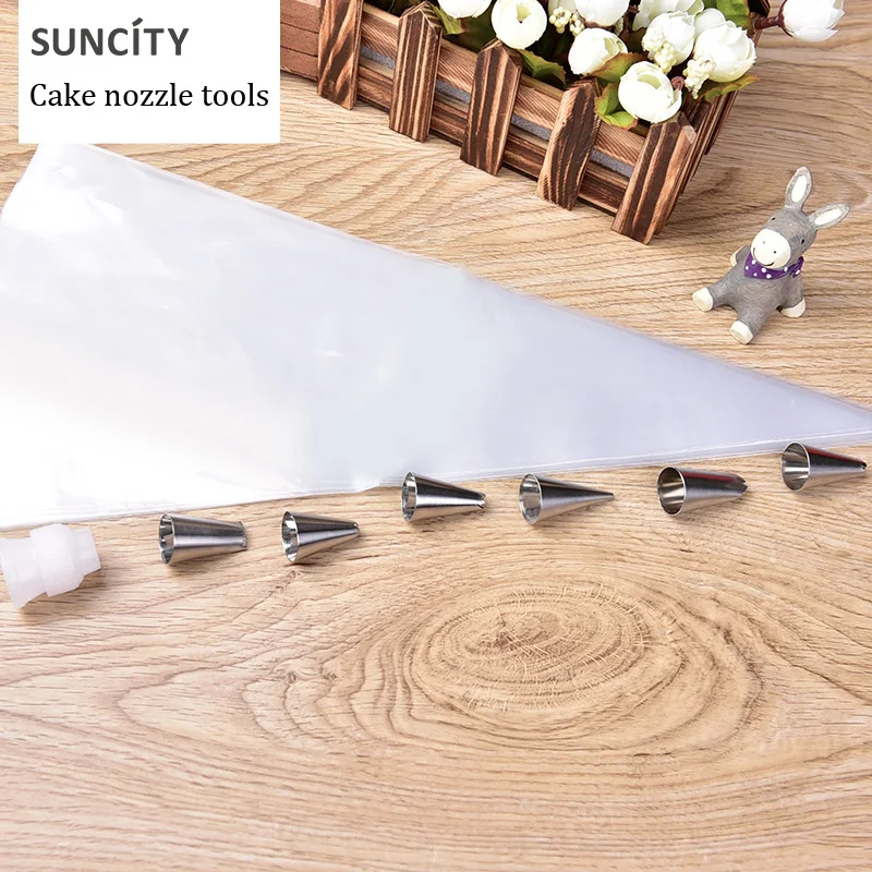 6 шт. diy кондитерские торт обледенение кондитерский мешок украшения сопла советы