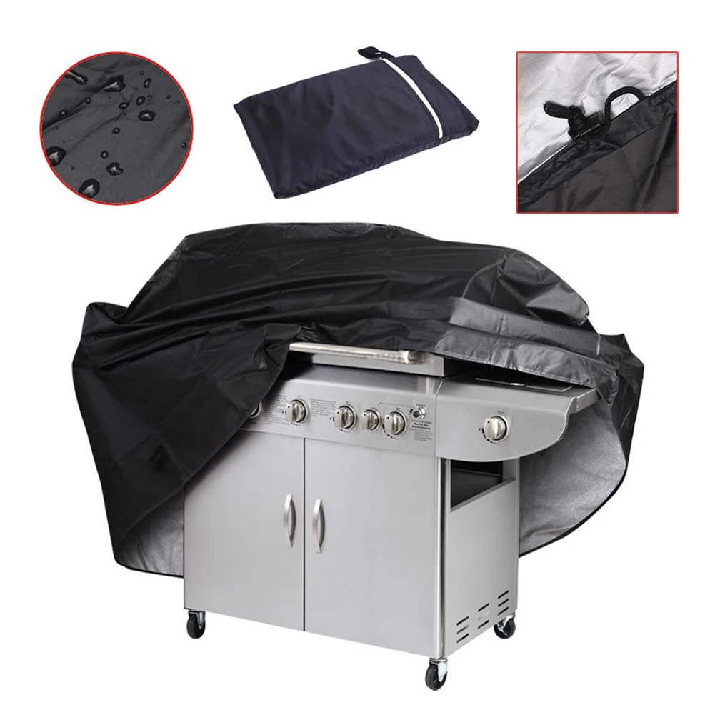 

3-Sizes Waterproof BBQ Grill Black Barbeque Cover Rain Grill Barbacoa Anti Dust Protector Shield For Gas Charcoal Barbecue Bag