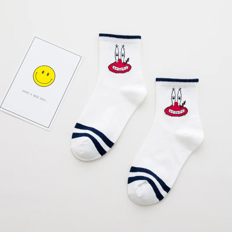 Женские носки с героями мультфильмов хлопковые Harajuku женские милые унисекс для
