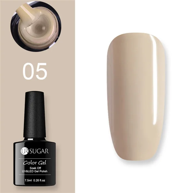 05 Ur Sugar Гель-лак UV Vernis Полупостоянный праймер верхнее покрытие 7,5 мл замачиваемый эмалированный Гель-лак УФ-гель для ногтей лак - Цвет: 05